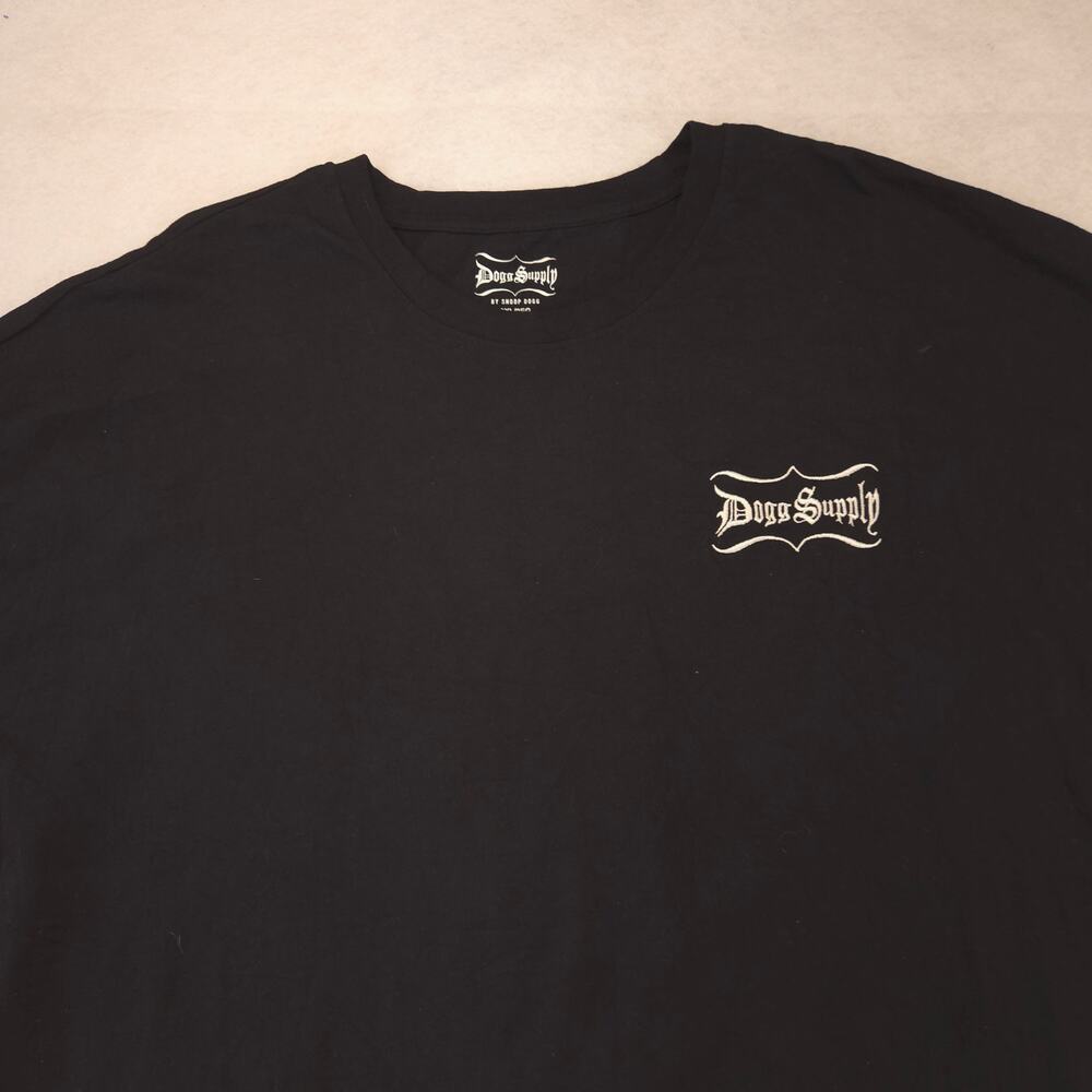 Snoop Dogg Rap Graphic Short Sleeve Crew Neck Shirt Mens Size 2XL Black